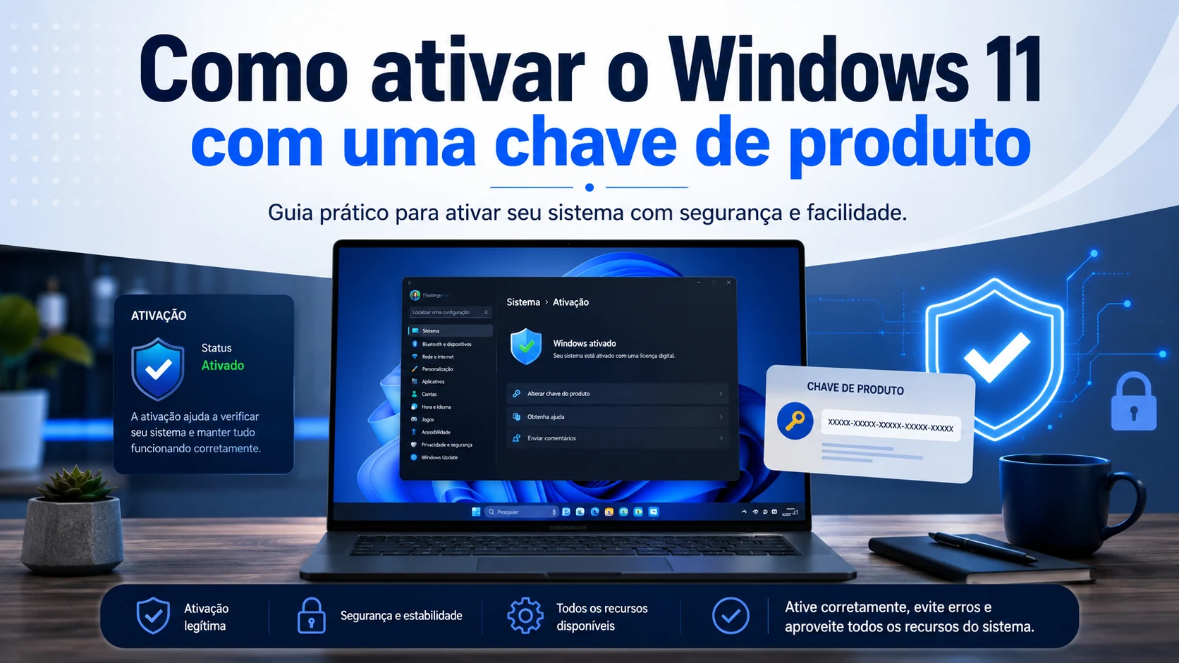 Como ativar o Windows 11 com uma chave de produto